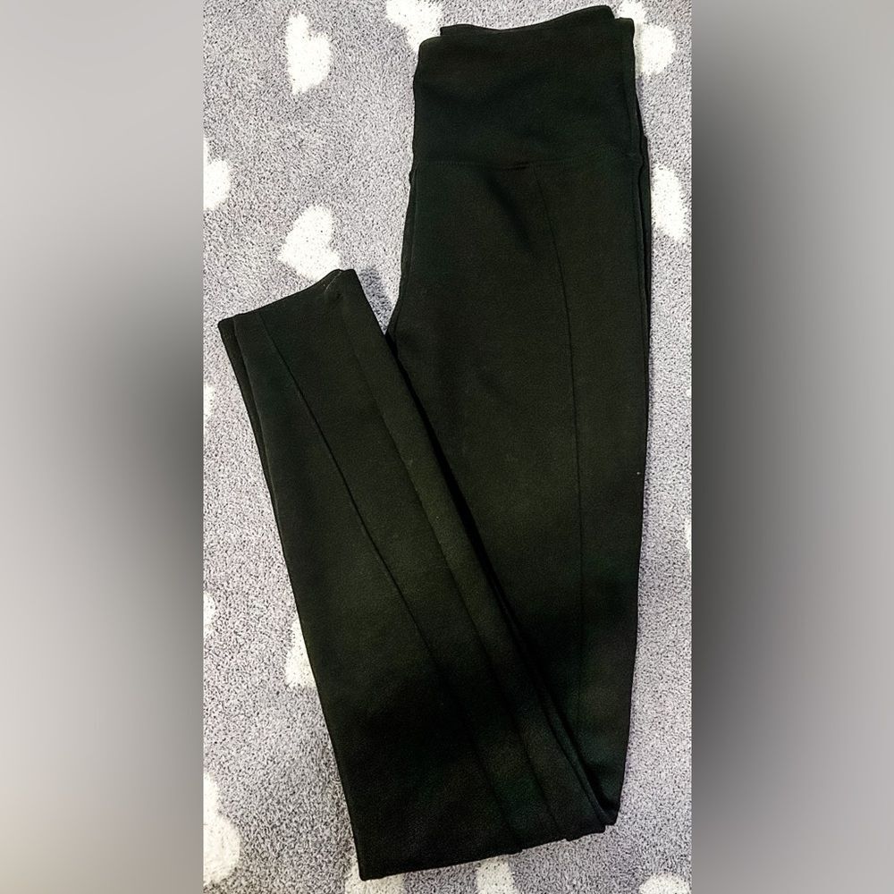 Assets By SPANX Black Leggings Tights Slimming High Rise Flat Tummy Size Small S